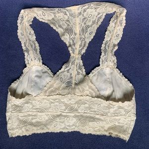 XS free people cream lace bra